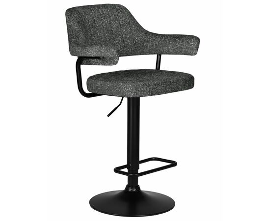 Набор 2 шт Стул барный DOBRIN CHARLY BLACK, серый твид (LEO11), Вариант: серый твид (LEO11), изображение 3 | Интернет магазин мебели и декора LifeDekor
