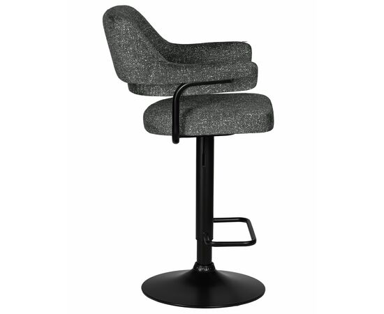 Набор 2 шт Стул барный DOBRIN CHARLY BLACK, серый твид (LEO11), Вариант: серый твид (LEO11), изображение 4 | Интернет магазин мебели и декора LifeDekor