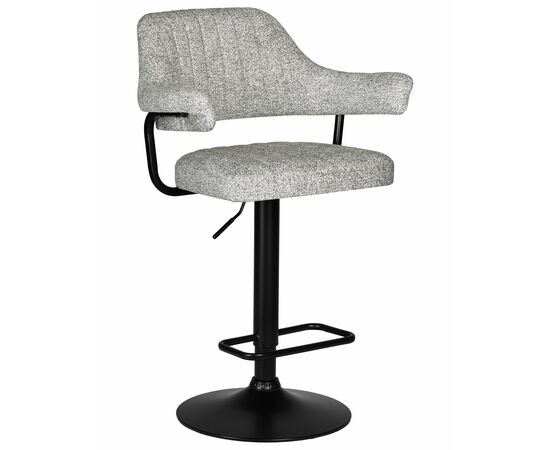 Набор 2 шт Стул барный DOBRIN CHARLY BLACK, светло-серый твид (LEO04), Вариант: светло-серый твид (LEO04), изображение 2 | Интернет магазин мебели и декора LifeDekor
