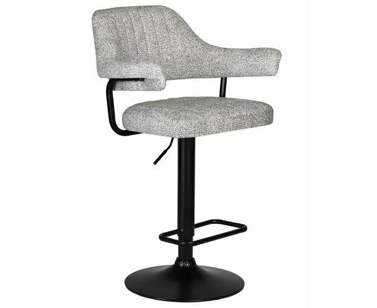 Набор 2 шт Стул барный DOBRIN CHARLY BLACK, светло-серый твид (LEO04), Вариант: светло-серый твид (LEO04), изображение 3 | Интернет магазин мебели и декора LifeDekor