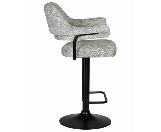 Набор 2 шт Стул барный DOBRIN CHARLY BLACK, светло-серый твид (LEO04), Вариант: светло-серый твид (LEO04), изображение 4 | Интернет магазин мебели и декора LifeDekor
