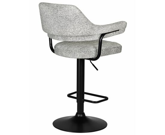 Набор 2 шт Стул барный DOBRIN CHARLY BLACK, светло-серый твид (LEO04), Вариант: светло-серый твид (LEO04), изображение 5 | Интернет магазин мебели и декора LifeDekor