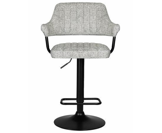 Набор 2 шт Стул барный DOBRIN CHARLY BLACK, светло-серый твид (LEO04), Вариант: светло-серый твид (LEO04), изображение 7 | Интернет магазин мебели и декора LifeDekor