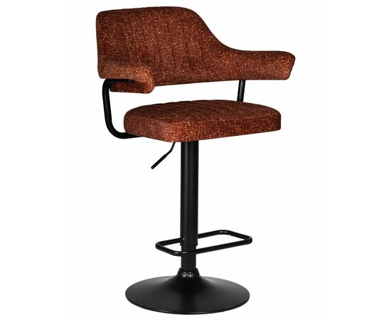 Набор 2 шт Стул барный DOBRIN CHARLY BLACK, терракотовый твид (LEO56), Вариант: терракотовый твид (LEO56), изображение 2 | Интернет магазин мебели и декора LifeDekor
