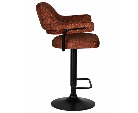 Набор 2 шт Стул барный DOBRIN CHARLY BLACK, терракотовый твид (LEO56), Вариант: терракотовый твид (LEO56), изображение 4 | Интернет магазин мебели и декора LifeDekor