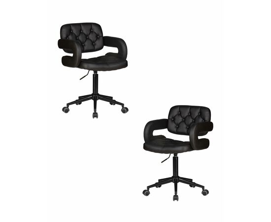 Набор 2 шт Офисное кресло для персонала DOBRIN LARRY BLACK, чёрный, Вариант: чёрный | Интернет магазин мебели и декора LifeDekor