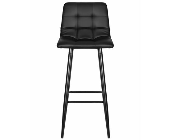 Набор 2 шт Стул барный DOBRIN NICOLE, черные матовые ножки, черная экокожа (P-01), Вариант: черные матовые ножки, чёрная экокожа (P-01), изображение 7 | Интернет магазин мебели и декора LifeDekor