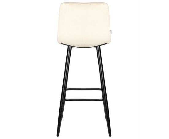 Набор 2 шт Стул барный DOBRIN NICOLE, черные матовые ножки, кремовый велюр (108-113), Вариант: черные матовые ножки, кремовый велюр (108-113), изображение 6 | Интернет магазин мебели и декора LifeDekor