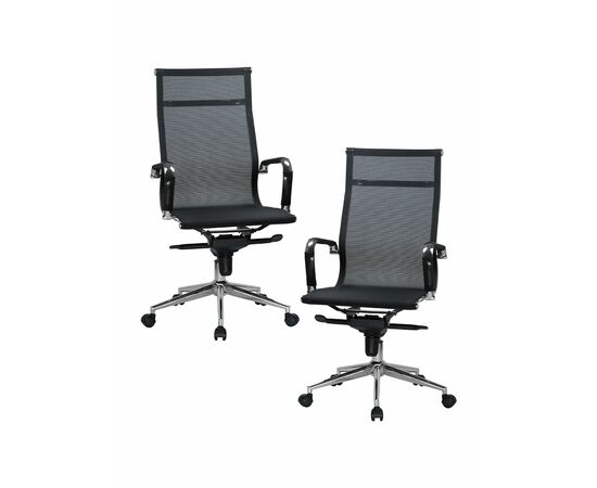 Набор 2 шт Офисное кресло для персонала DOBRIN CARTER, чёрный, Вариант: чёрный | Интернет магазин мебели и декора LifeDekor