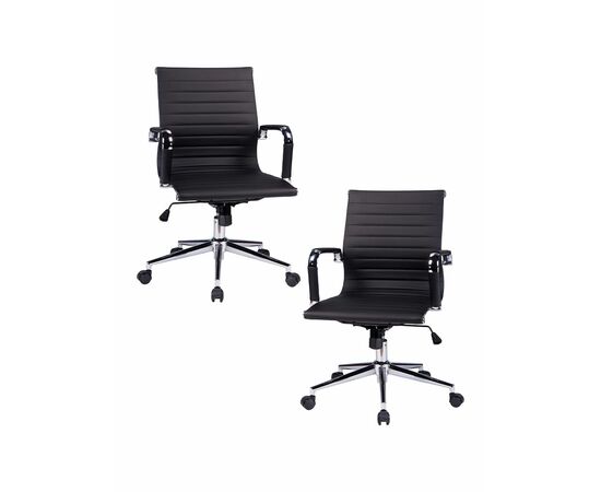 Набор 2 шт Офисное кресло для руководителей DOBRIN CLAYTON, чёрный, Вариант: чёрный | Интернет магазин мебели и декора LifeDekor