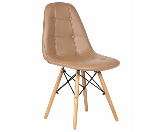 Набор 4 шт Стул обеденный DOBRIN BENNET, ножки светлый бук, коричневый, Вариант: ножки светлый бук, коричневый, изображение 2 | Интернет магазин мебели и декора LifeDekor