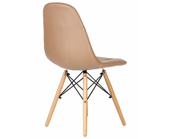 Набор 4 шт Стул обеденный DOBRIN BENNET, ножки светлый бук, коричневый, Вариант: ножки светлый бук, коричневый, изображение 4 | Интернет магазин мебели и декора LifeDekor