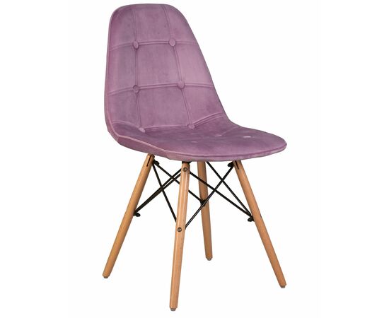 Набор 4 шт Стул обеденный DOBRIN BENNET, ножки светлый бук, пудрово-сиреневый велюр (HLR-27), Вариант: ножки светлый бук, пудрово-сиреневый велюр (HLR-27), изображение 2 | Интернет магазин мебели и декора LifeDekor
