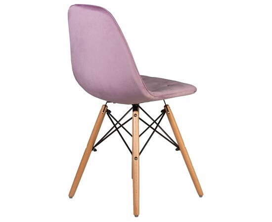 Набор 4 шт Стул обеденный DOBRIN BENNET, ножки светлый бук, пудрово-сиреневый велюр (HLR-27), Вариант: ножки светлый бук, пудрово-сиреневый велюр (HLR-27), изображение 5 | Интернет магазин мебели и декора LifeDekor