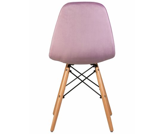 Набор 4 шт Стул обеденный DOBRIN BENNET, ножки светлый бук, пудрово-сиреневый велюр (HLR-27), Вариант: ножки светлый бук, пудрово-сиреневый велюр (HLR-27), изображение 6 | Интернет магазин мебели и декора LifeDekor