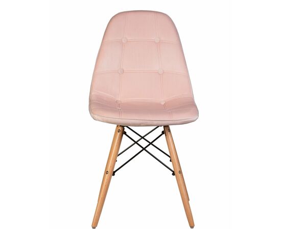 Набор 4 шт Стул обеденный DOBRIN BENNET, ножки светлый бук, пудрово-розовый велюр (HLR-39), Вариант: ножки светлый бук, пудрово-розовый велюр (HLR-39), изображение 7 | Интернет магазин мебели и декора LifeDekor