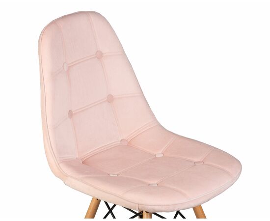 Набор 4 шт Стул обеденный DOBRIN BENNET, ножки светлый бук, пудрово-розовый велюр (HLR-39), Вариант: ножки светлый бук, пудрово-розовый велюр (HLR-39), изображение 8 | Интернет магазин мебели и декора LifeDekor