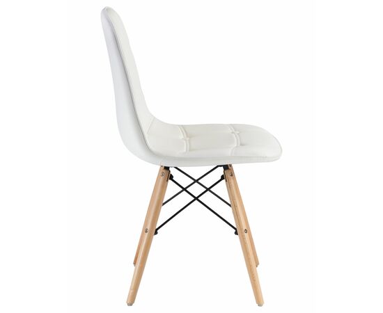 Набор 4 шт Стул обеденный DOBRIN BENNET, ножки светлый бук, белый, Вариант: ножки светлый бук, белый, изображение 4 | Интернет магазин мебели и декора LifeDekor