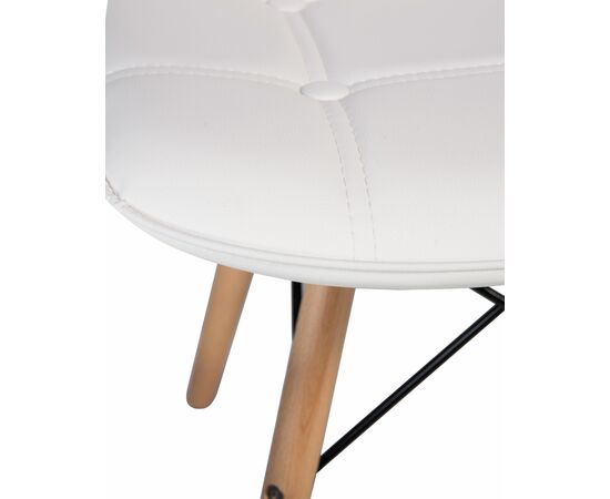 Набор 4 шт Стул обеденный DOBRIN BENNET, ножки светлый бук, белый, Вариант: ножки светлый бук, белый, изображение 8 | Интернет магазин мебели и декора LifeDekor