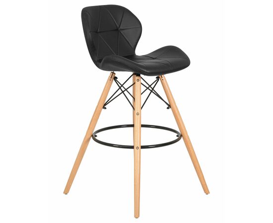 Набор 2 шт Стул барный DOBRIN BUTTERFLY BAR, ножки светлый бук, цвет чёрный, Вариант: ножки светлый бук, цвет чёрный, изображение 3 | Интернет магазин мебели и декора LifeDekor