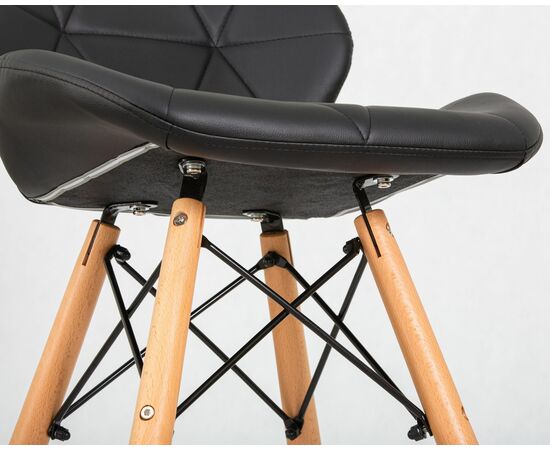 Набор 2 шт Стул барный DOBRIN BUTTERFLY BAR, ножки светлый бук, цвет чёрный, Вариант: ножки светлый бук, цвет чёрный, изображение 10 | Интернет магазин мебели и декора LifeDekor