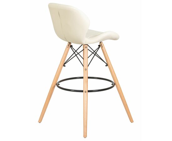 Набор 2 шт Стул барный DOBRIN BUTTERFLY BAR, ножки светлый бук, цвет кремовый, Вариант: ножки светлый бук, цвет кремовый, изображение 4 | Интернет магазин мебели и декора LifeDekor