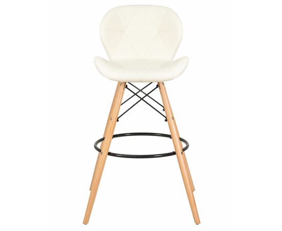 Набор 2 шт Стул барный DOBRIN BUTTERFLY BAR, ножки светлый бук, цвет кремовый, Вариант: ножки светлый бук, цвет кремовый, изображение 6 | Интернет магазин мебели и декора LifeDekor