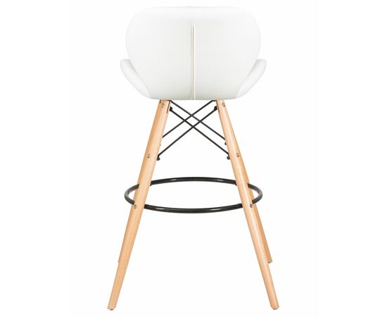 Набор 2 шт Стул барный DOBRIN BUTTERFLY BAR, ножки светлый бук, цвет белый, Вариант: ножки светлый бук, цвет белый, изображение 6 | Интернет магазин мебели и декора LifeDekor