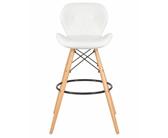 Набор 2 шт Стул барный DOBRIN BUTTERFLY BAR, ножки светлый бук, цвет белый, Вариант: ножки светлый бук, цвет белый, изображение 7 | Интернет магазин мебели и декора LifeDekor