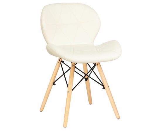 Набор 4 шт Стул обеденный DOBRIN BUTTERFLY, ножки светлый бук, цвет сиденья кремовый, Вариант: ножки светлый бук, цвет сиденья кремовый, изображение 2 | Интернет магазин мебели и декора LifeDekor