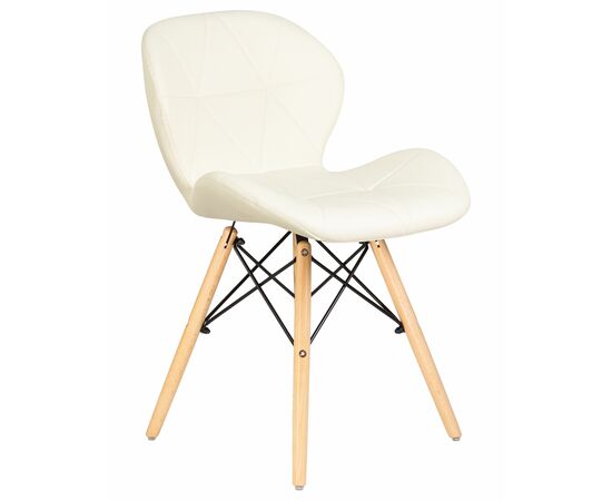 Набор 4 шт Стул обеденный DOBRIN BUTTERFLY, ножки светлый бук, цвет сиденья кремовый, Вариант: ножки светлый бук, цвет сиденья кремовый, изображение 3 | Интернет магазин мебели и декора LifeDekor