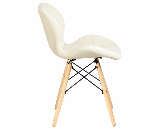 Набор 4 шт Стул обеденный DOBRIN BUTTERFLY, ножки светлый бук, цвет сиденья кремовый, Вариант: ножки светлый бук, цвет сиденья кремовый, изображение 4 | Интернет магазин мебели и декора LifeDekor