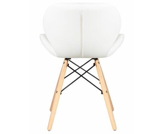 Набор 4 шт Стул обеденный DOBRIN BUTTERFLY, ножки светлый бук, цвет сиденья белый, Вариант: ножки светлый бук, цвет сиденья белый, изображение 6 | Интернет магазин мебели и декора LifeDekor