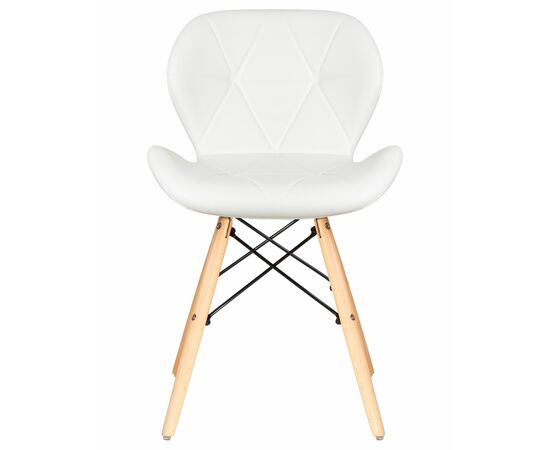 Набор 4 шт Стул обеденный DOBRIN BUTTERFLY, ножки светлый бук, цвет сиденья белый, Вариант: ножки светлый бук, цвет сиденья белый, изображение 7 | Интернет магазин мебели и декора LifeDekor