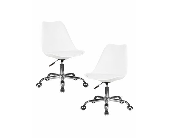 Набор 2 шт Офисное кресло для персонала DOBRIN MICKEY, белый, Вариант: белый | Интернет магазин мебели и декора LifeDekor