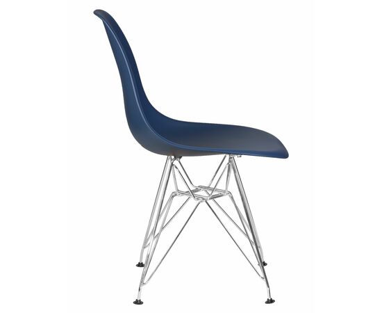 Набор 4 шт Стул обеденный DOBRIN DSR, ножки хром, цвет тёмно-синий (BE-12), Вариант: ножки хром, цвет тёмно-синий (BE-12), изображение 4 | Интернет магазин мебели и декора LifeDekor