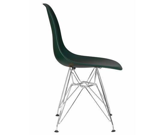 Набор 4 шт Стул обеденный DOBRIN DSR, ножки хром, цвет тёмно-зеленый (G-13), Вариант: ножки хром, цвет тёмно-зеленый (G-13), изображение 4 | Интернет магазин мебели и декора LifeDekor