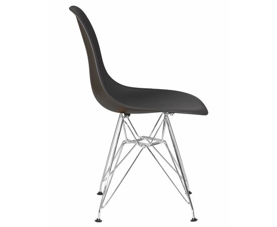 Набор 4 шт Стул обеденный DOBRIN DSR, ножки хром, цвет тёмно-серый (GR-04), Вариант: ножки хром, цвет тёмно-серый (GR-04), изображение 4 | Интернет магазин мебели и декора LifeDekor