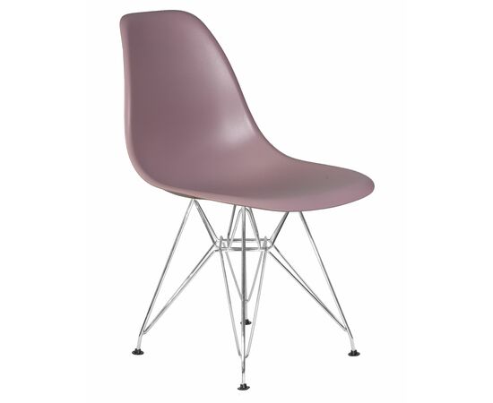 Набор 4 шт Стул обеденный DOBRIN DSR, ножки хром, цвет сиреневый (P-04), Вариант: ножки хром, цвет сиреневый (P-04), изображение 3 | Интернет магазин мебели и декора LifeDekor