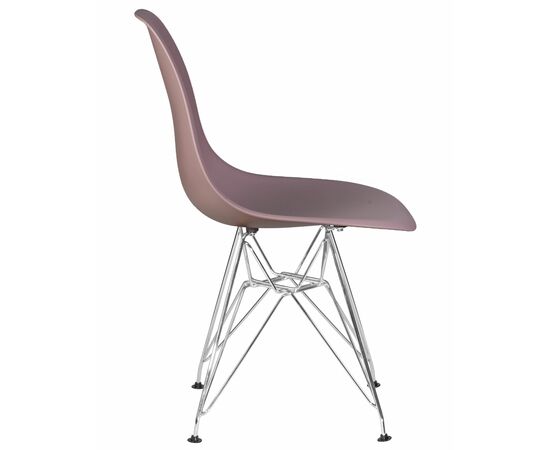 Набор 4 шт Стул обеденный DOBRIN DSR, ножки хром, цвет сиреневый (P-04), Вариант: ножки хром, цвет сиреневый (P-04), изображение 4 | Интернет магазин мебели и декора LifeDekor