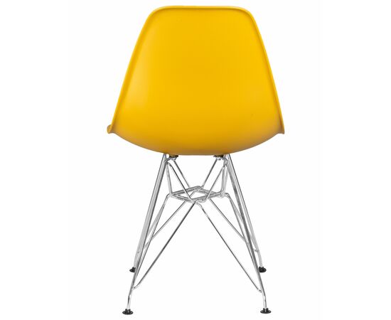 Набор 4 шт Стул обеденный DOBRIN DSR, ножки хром, цвет горчичный (Y-03), Вариант: ножки хром, цвет горчичный (Y-03), изображение 6 | Интернет магазин мебели и декора LifeDekor