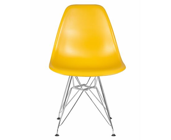 Набор 4 шт Стул обеденный DOBRIN DSR, ножки хром, цвет горчичный (Y-03), Вариант: ножки хром, цвет горчичный (Y-03), изображение 7 | Интернет магазин мебели и декора LifeDekor