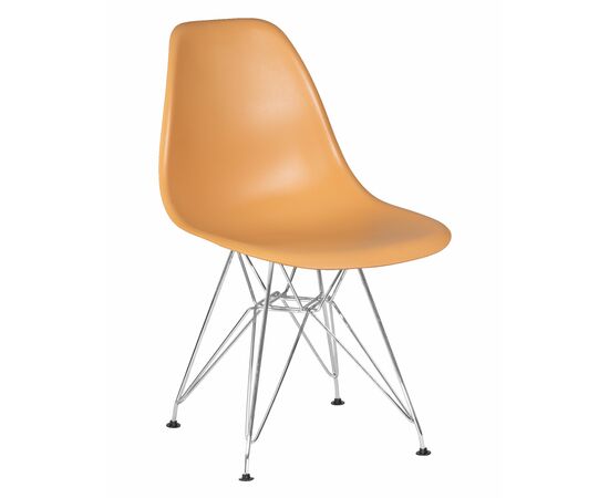 Набор 4 шт Стул обеденный DOBRIN DSR, ножки хром, цвет персиковый (NX-Y-06), Вариант: ножки хром, цвет персиковый (NX-Y-06), изображение 2 | Интернет магазин мебели и декора LifeDekor