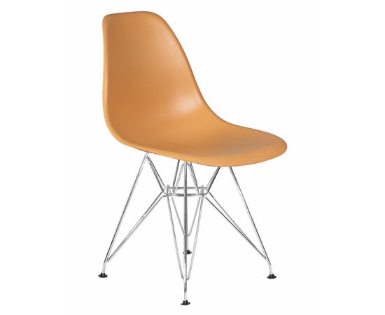 Набор 4 шт Стул обеденный DOBRIN DSR, ножки хром, цвет персиковый (NX-Y-06), Вариант: ножки хром, цвет персиковый (NX-Y-06), изображение 3 | Интернет магазин мебели и декора LifeDekor