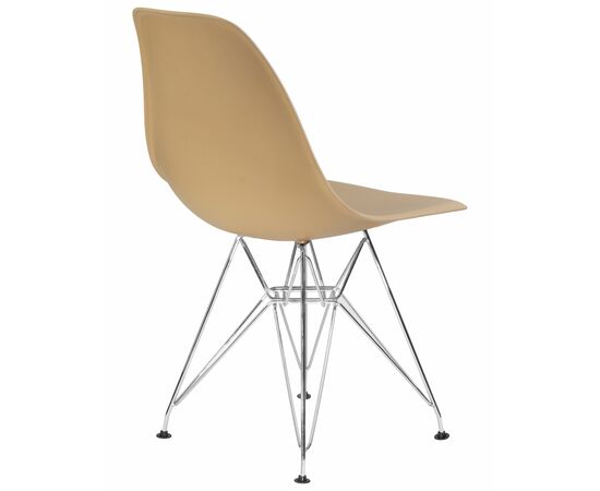 Набор 4 шт Стул обеденный DOBRIN DSR, ножки хром, цвет бежевый (GR-03), Вариант: ножки хром, цвет бежевый (GR-03), изображение 5 | Интернет магазин мебели и декора LifeDekor