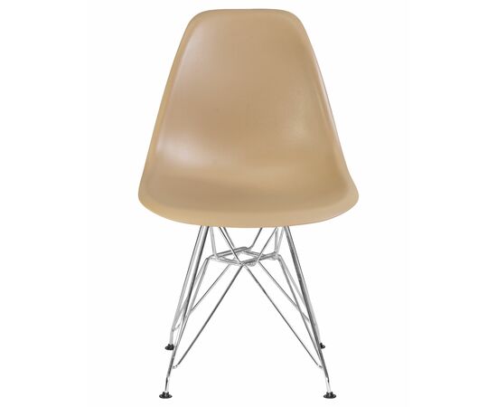 Набор 4 шт Стул обеденный DOBRIN DSR, ножки хром, цвет бежевый (GR-03), Вариант: ножки хром, цвет бежевый (GR-03), изображение 7 | Интернет магазин мебели и декора LifeDekor