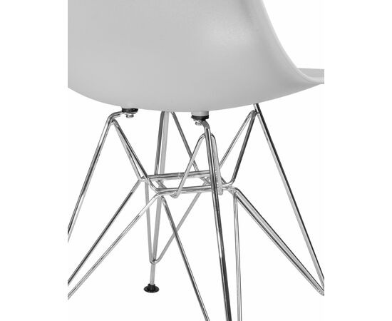 Набор 4 шт Стул обеденный DOBRIN DSR, ножки хром, цвет светло-серый (GR-01), Вариант: ножки хром, цвет светло-серый (GR-01), изображение 9 | Интернет магазин мебели и декора LifeDekor