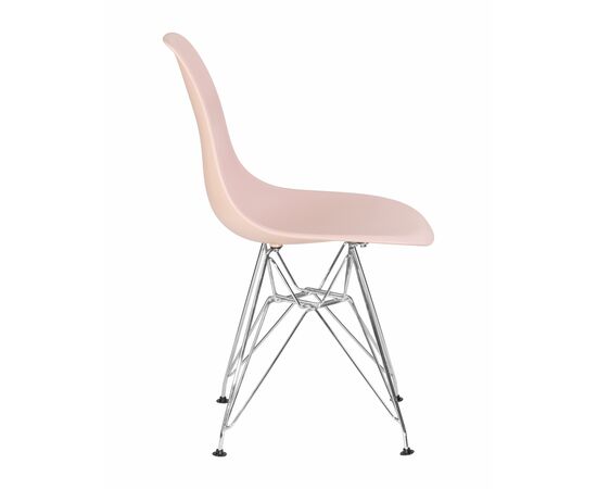 Набор 4 шт Стул обеденный DOBRIN DSR, ножки хром, цвет светло-розовый (PK-02), Вариант: ножки хром, цвет светло-розовый (PK-02), изображение 4 | Интернет магазин мебели и декора LifeDekor