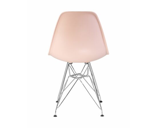 Набор 4 шт Стул обеденный DOBRIN DSR, ножки хром, цвет светло-розовый (PK-02), Вариант: ножки хром, цвет светло-розовый (PK-02), изображение 6 | Интернет магазин мебели и декора LifeDekor