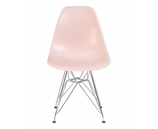 Набор 4 шт Стул обеденный DOBRIN DSR, ножки хром, цвет светло-розовый (PK-02), Вариант: ножки хром, цвет светло-розовый (PK-02), изображение 7 | Интернет магазин мебели и декора LifeDekor